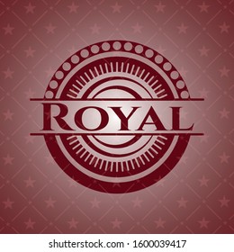 Royal red emblem. Vector Illustration. Detailed.