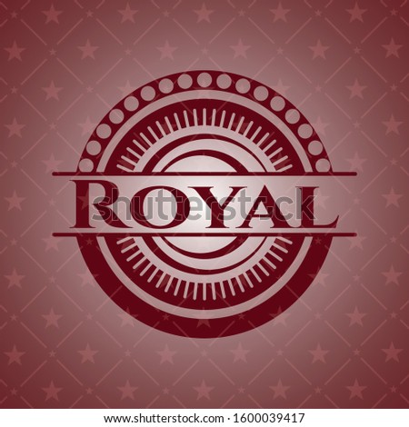 Royal red emblem. Vector Illustration. Detailed.