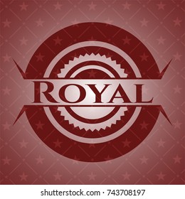 Royal red emblem. Vintage.