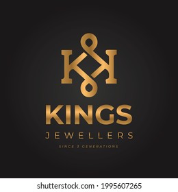 A Royal And Regal Jewellery Logo Design. King Jewellery Logo Design Is A Contemporary Yet Vintage Emblem Based Design.