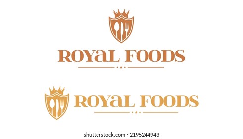 Plantilla de símbolo del icono del logotipo del restaurante real. Vector de logotipos de restaurante. Logotipo