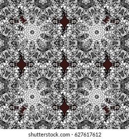 Royal retro background. Design vintage for card, wallpaper, wrapping, textile. Vector. Floral classic texture. Dim template. Pattern white elements.