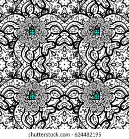 Royal retro background. Pattern white elements. Design vintage for card, wallpaper, wrapping, textile. Vector. Floral classic texture. Gray template.