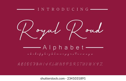 Royal Road Signature Font Calligraphy Logotype Script Font Type Font lettering handwritten