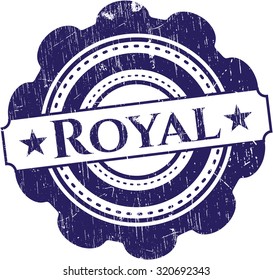 Royal rubber seal with grunge texture