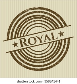 Royal rubber seal with grunge texture