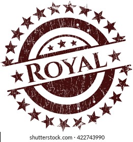 Royal rubber seal with grunge texture