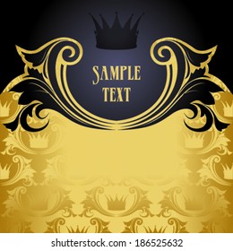 Royal seamless background  with crown.