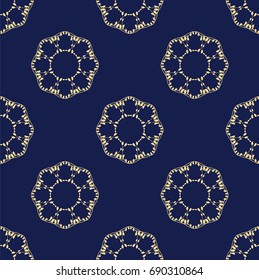 Royal Seamless Pattern of Flowers, Leaves and Lines. Elegant Vintage Template from Ornate Frames. Calligraphic Texture for Paper Wallpapers, Backgrounds, Notebooks and Brochures.