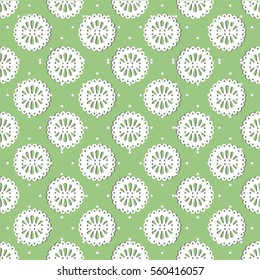 Royal seamless pattern on a green background. Luxury. - vector illustration