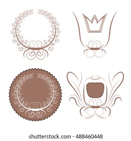 Royal set of logos and badges.