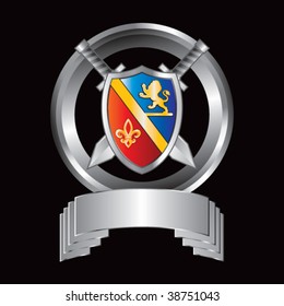 royal shield with crests badge