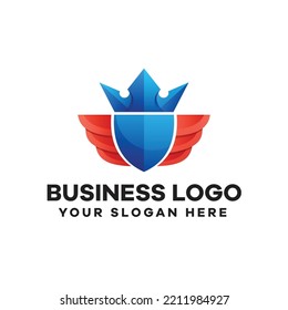 Royal Shield Gradient Colorful Logo