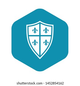 Royal shield icon. Simple illustration of royal shield vector icon for web