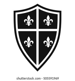 Royal shield icon. Simple illustration of royal shield vector icon for web