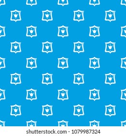 Royal shield pattern vector seamless blue repeat for any use