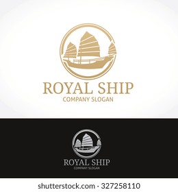 Royal Ship, Shipping logo template