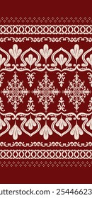 Royal Silver Ornament Embroidery On Red Burgundy Background Seamless Pattern Vector. print striped
ornament floral, pattern, design for wrapping, silk, scarf, background, textile, carpet, rug, texture