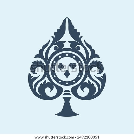 Royal Spade Casino Icon Vector
