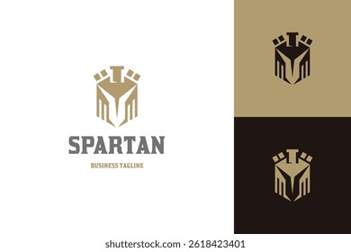 royal spartan sword logo vector