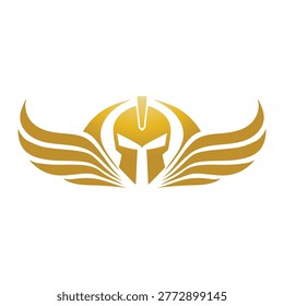 Royal Spartan Warrior Wing Crest Logo