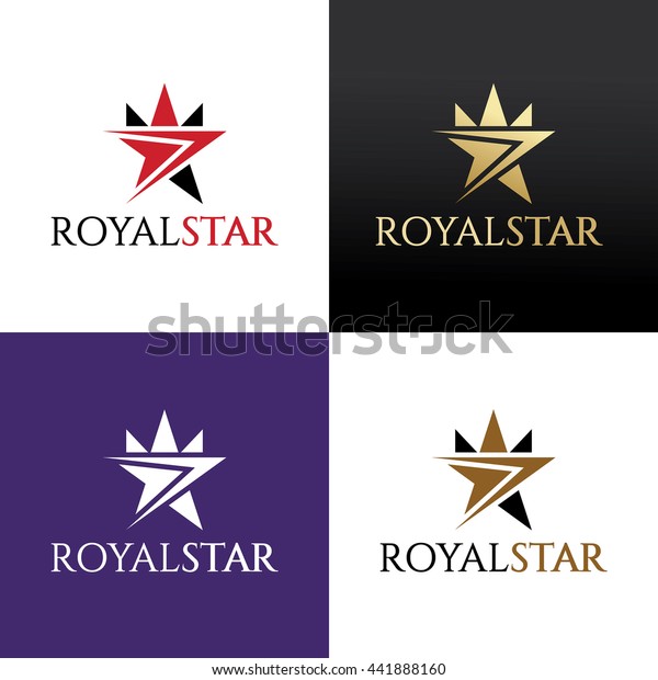 Royal Star Logo Design Template Vector Stock Vector Royalty Free