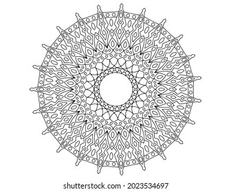 Royal style mandala design for background, texture, tattoo, mehndi, ornaments, art, coloring book,