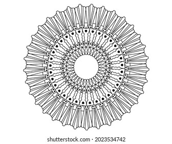 Royal style mandala design for background, texture, tattoo, mehndi, ornaments, art, coloring book,