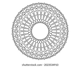 Royal style mandala design for background, texture, tattoo, mehndi, ornaments, art, coloring book,