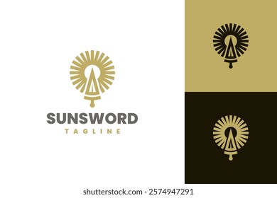 royal sun sword logo vector