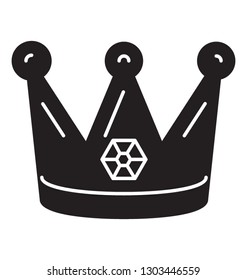 Royal symbol, crown solid icon 
