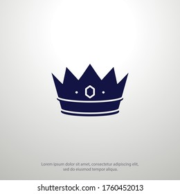 Royal symbol icon, monogram crown Icon. Vector illustration EPS 10.