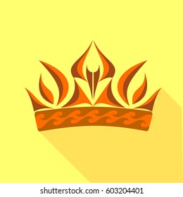 Royal symbol of power icon. Flat illustration of royal symbol of power vector icon for web