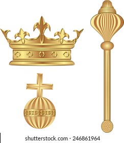 Royal Symbols - Crown; Scepter; Orb