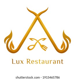 Royal thai rooftop restaurant logo vector.