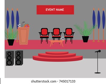 Royal theme closing ceremony setup on a stage for event management