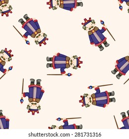 Royal theme king , cartoon seamless pattern background