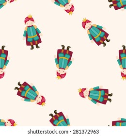 Royal theme prince , cartoon seamless pattern background