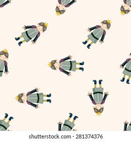 Royal theme prince , cartoon seamless pattern background