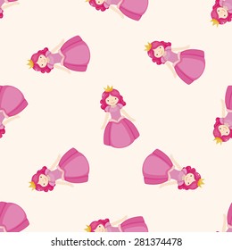 Royal theme princess , cartoon seamless pattern background