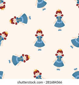 Royal theme princess , cartoon seamless pattern background