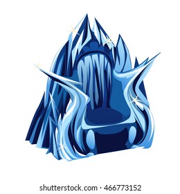 Der königliche Thron des Eises. Vektorgrafik.
