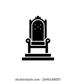 Royal Throne on Raised Platform with Ornate Detailing