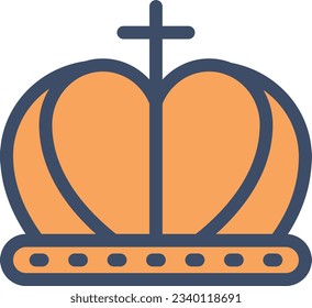 ilustración de royal Vector en un fondo transparente.Símbolos de calidad premium.Icono de vector de trazo para el concepto y el diseño gráfico. 
