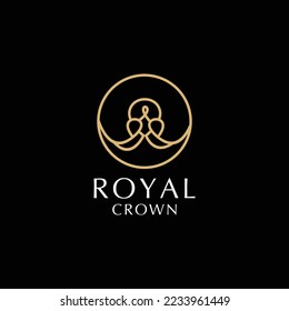 Royal vector logo symbol template flat vector