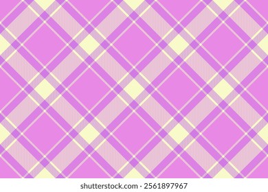 Royal vector textile fabric, poncho tartan plaid seamless. Tie pattern background check texture in magenta and light colors palette.