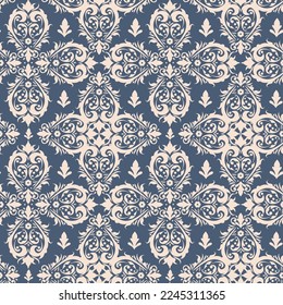 Royal victorian seamless pattern. Damask royal pattern