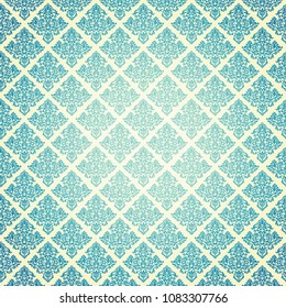 Royal Victorian seamless texture for wallpapers. Damask elegant background with pattern in baroque style. Beautiful vector illustration