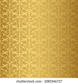Royal Victorian seamless texture for wallpapers. Damask elegant background with pattern in baroque style. Beautiful vector illustration
