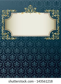 Royal vintage cover in editable vector format